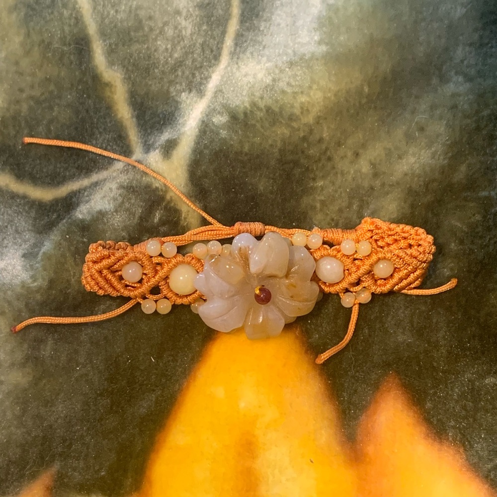 Orange Flower Bracelet